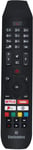 AE® TV Remote Control RC43141 For HITACHI TV With Prime Video Netflix Youtube Freeview Play Buttons LED LCD SMART Television - Replacement Control