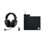 Logitech G PRO X Wireless LIGHTSPEED Gaming Headset, Blue VO!CE Mic Filter Tech & POWERPLAY Wireless Charging Mouse Pad, Cloth and Hard Gaming Mouse Pad Included