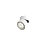 Dimbar LED takspot RA98 - 10W, vit, justerbar, för utanpåliggande montage - Dimbar : Dimbar, Färg på chassi : Vit, Kulör : Varm