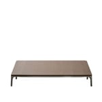 MDF Italia - Yale Low Table 75x150x30, Anthracite Oak, Matt White frame