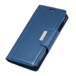 Mipcase Leather Phone Case Wallet Flip Fold Stand Cover Protective Phone Shell with Card Holder for Nokia 5.1 (Blue)