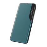 coque Case for Xiaomi Poco M3 Pro 5G Cover,Side Smart Display Small Window Mobile Phone Protective Shell,Shockproof TPU Ultra Slim Phone Shell for Xiaomi Poco M3 Pro 5G-Green