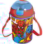 SPIDER-MAN Pop Up dricksflaska med sugrör, 450 ml