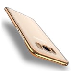 Coque Chrome Silicone SAMSUNG Galaxy S8 Plus (+) Contour Transparente Bumper Protection Gel Souple (OR) - Neuf