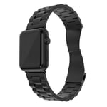 Apple Watch 45mm Series 8 Stilrent länkarmband i metall, svart