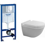 Duravit Starck 3 vägghängt toalettpaket, vit