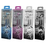 Earphones, Ear Headphones Stereo Metal Earphones with Microphone - High Definition, Powerful Bass Noise Isolation, Pure Sound for iPhone, iPad, Samsung and Other SOYLE X BASS SY 277 Various Colours