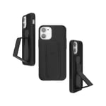 CLCKR Compatible with iPhone 12 Mini 5.4 Case with Phone Grip and Expanding Stand, iPhone 12 Mini Cover with Phone Grip Holder - Saffiano Black