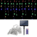 Udendørs LED Lyskæde med SOLCELLER - Med remote & timer - 300 LED lys / 10m - Multifarvet