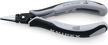 Knipex Precision Electronics Gripping Pliers ESD burnished, with multi-component grips 130 mm 34 42 130 ESD