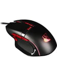 Drakkar Prime FPS/MOBA Baldur Gaming Mouse (Black/Red) - Gaming Mus - Optisk / gyroskopisk - 10 knapper - Sort med rødt lys