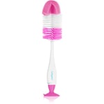 BabyOno Take Care Brush for Bottles and Teats børste til rensning 2-i-1 Pink 1 stk.