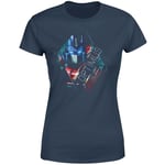Transformers Optimus Prime Glitch Women's T-Shirt - Navy - M