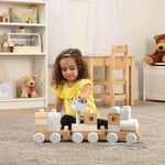 Melissa & Doug Wooden Jumbo Stacking Train - Natural