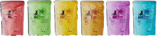 Catz Finefood Multi-pack 12 X 85 Bags, Gourmet Cat Food, Wet, Various In Mix