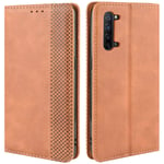 HualuBro OPPO Find X2 Lite Case, Retro PU Leather Full Body Shockproof Wallet Flip Case Cover with Card Slot Holder and Magnetic Closure for OPPO Find X2 Lite Phone Case (Brown)