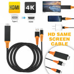 Type-c Usb-c To 4k Hdmi Hdtv Tv Cable Adapter For Samsung Galaxy 1