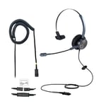 N/X Cisco Phone Headset with Microphone One Ear Call Center Telephone Headset with U10 RJ9 Adaptor for Cisco CP-7841 7931G 7940 7941G 7942G 7945G 7960 7961G 7962G 7965G 7970 8841 8865 8961 9951 etc