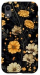 Coque pour iPhone XR Motif floral jaune foncé