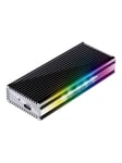 LC Power LC-M2-C-MULTI-RGB - storage enclosure - M.2 NVMe Card / SATA 10Gb/s - USB 3.2 (Gen 2)