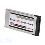 Höghastighets Dual 2 Port Usb 3.0 Express Card 34mm Slot Express Card Pcmcia Konverter Adapter För Lap