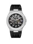 Ingersoll The Catalina Automatic Mens Watch with Black Dial and Black Leather Strap - I12502, Black, Men