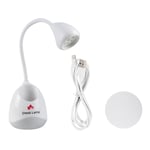 LED UV Nagellampa, Mini Hands Free Light Roterbar Nageltork Snabbtork Nagellackshärdningslampa Svanhals Blixthärdningsljus White