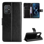 Asus Zenfone 8 Case [Wallet Case] [Kickstand] [Card Slots] [Magnetic Flip Cover] Compatible with Asus Zenfone 8 Smartphone(Black)