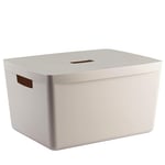 IDEA HOME Plastic Storage Box with Lid - Storage Boxes - Storage Organiser - Really Useful Boxes for Storing Various Items in the Living Room, Bedroom or Bathroom, 28L