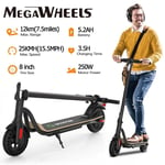 MEGAWHEELS ELECTRIC SCOOTER FOLDING E-SCOOTER 5.2AH LONG RANGE BATTERY FOR ADULT