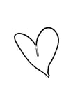 Venture Design Heart poster 21 x 30 cm Svart/vit