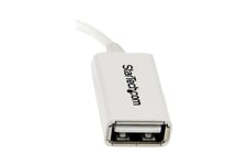 StarTech.com 5in White Micro USB to USB OTG Host Adapter M/F - Micro USB Male to USB A Female On-The-Go Host Cable Adapter - White (UUSBOTGW) - USB-adapter - USB til Micro-USB Type B - 12.7 cm