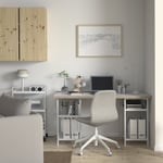 IKEA IKEA LAGKAPTEN / SPÄND skrivbord, vit/antracit, 140x60 cm, cm 140x60 cm