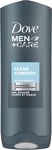 Dove Men Clean Comfort Body & Face Shower Gel 250Ml – Pack of 3