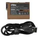 vhbw Batterie compatible avec Nikon poignée alimentation MD-D14, MB-N11 (2040mAh, 7,2V, Li-ion), puce d'information, prise USB-C