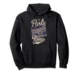 it's party time vintage radio day Pullover Hoodie
