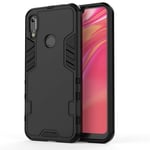 MyEstore Mobile Phone Case Great For Huawei Y6 Prime (2019) 3 in 1 Full Coverage Shockproof PC + TPU Case(Red) (Color : Black)