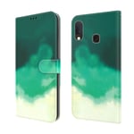 LEMAXELERS For Samsung Galaxy A20e Phone Case Galaxy A20e Cover,PU Leather Flip Wallet Case Shockproof Shell with Magnetic Stand Card Slot Case Cover for Samsung Galaxy A20e,TX SC Green
