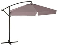 GARDENIA Spring 300, parasol de jardin Ø m 3 x 3 déentré en acier pour extérieur, ameublement de piscine, belvédère, terrasse, bar, hôtel, balcon, poteau anthracite, toile beige