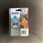 EPSON Genuine Ink Cartridge Cyan T1302. Expiry 2026. New. Free P&P