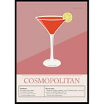 Gallerix Poster Cosmopolitan Cocktail 21x30 5138-21x30