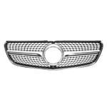 ZQQFR Car Front Hood Grille Grill, Diamond Grill Mesh W447 Fit for Mercedes for Benz V Class W447 V250 V260 2015-2018 Black/Chrome,Silver