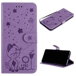 kelman Case for Oppo A53 2020/Oppo A53s/Oppo A32/Oppo A33 2020 Case Cover PU Leather Embossing Wallet Flip Phone Case [MHMF-Purple]