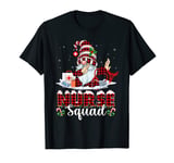 Nurse Squad Gnome Christmas Plaid Xmas Nursing Stethoscope T-Shirt
