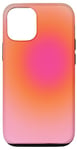 Coque pour iPhone 12/12 Pro Rose et orange dégradé mignon aura esthétique