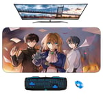 Mouse Pads,Violet Evergarden Anime Keyboard Mat Surface Anti-Wear Protection Non Slip Improve Accuracy Gaming Mouse Pad Size C