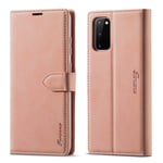 L-FADNUT for Samsung S20 Phone Case Wallet Case with Card Holder for Samsung S20 Women Girls Men Leather Flip Cover Shockproof Stand Case for Samsung Galaxy S20 Rose Gold
