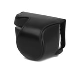 Camera Bag Case for Sony NEX A5000 / A5100 Faux Leather Black Bag CC1312a