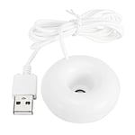 cottonlilac Floats On The Water Doughnut Shaped Mini Humidifier For Home And Office USB Portable ABS Air Diffuser Air Fresher - White