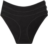 Calvin Klein Women's 3 Pack Bikini (Low-Rise) 000QD5218E Panties, Black (Black/Black/Black), S